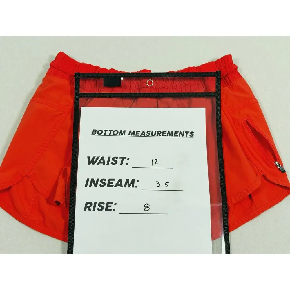Lululemon Track That Lined Shorts Size 8 Red Orange Running Athletic Gym Sporty